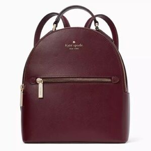 Kate Spade Perry Small Backpack | Deep Berry | Saffiano Leather